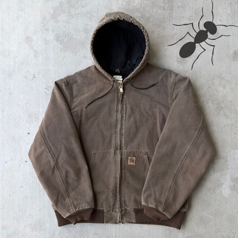 Carhartt J130 CHT brown hooded work wear jacket